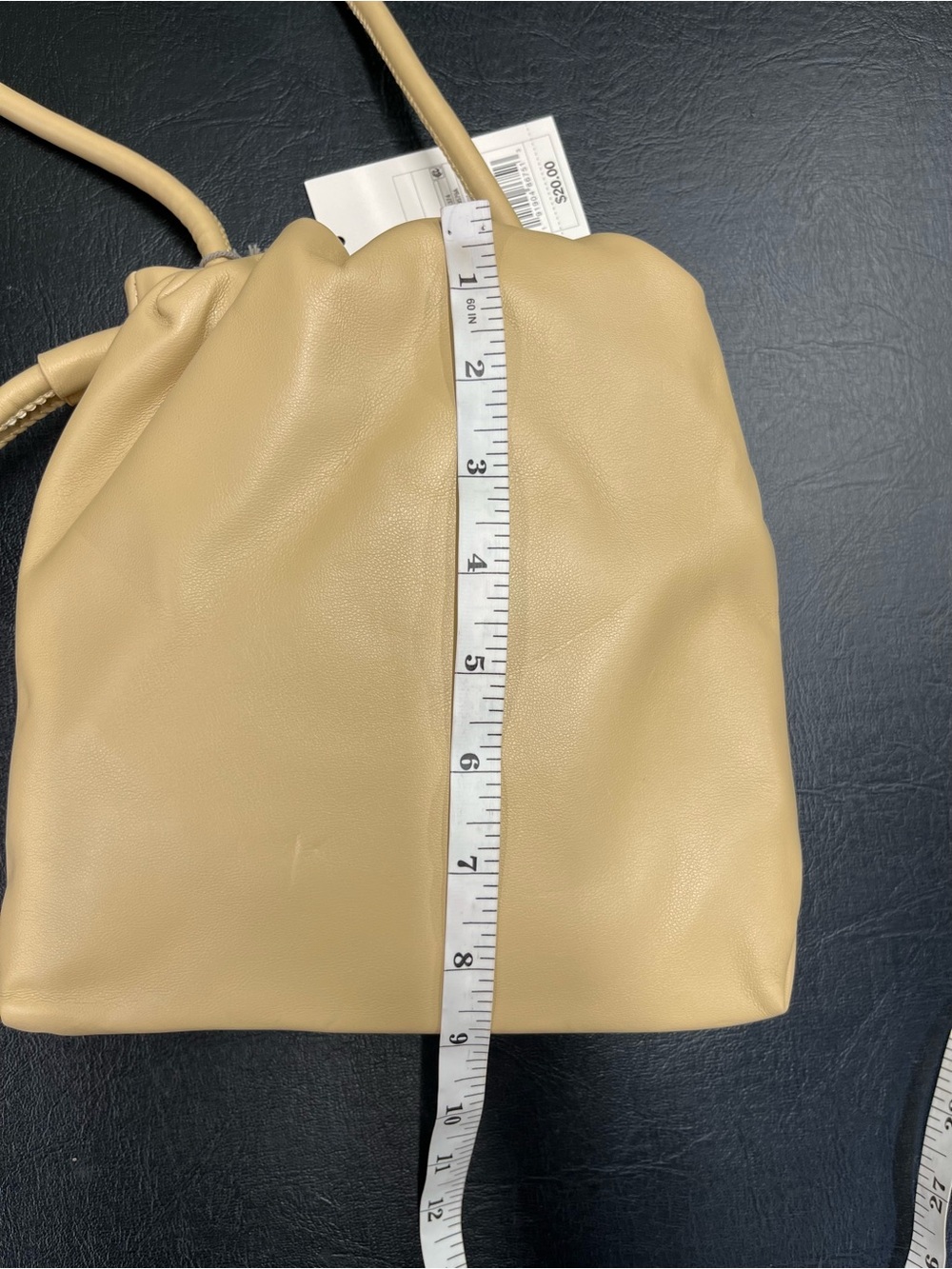 Faux leather slouchy drawstring crossbody bag - Picture 10 of 11